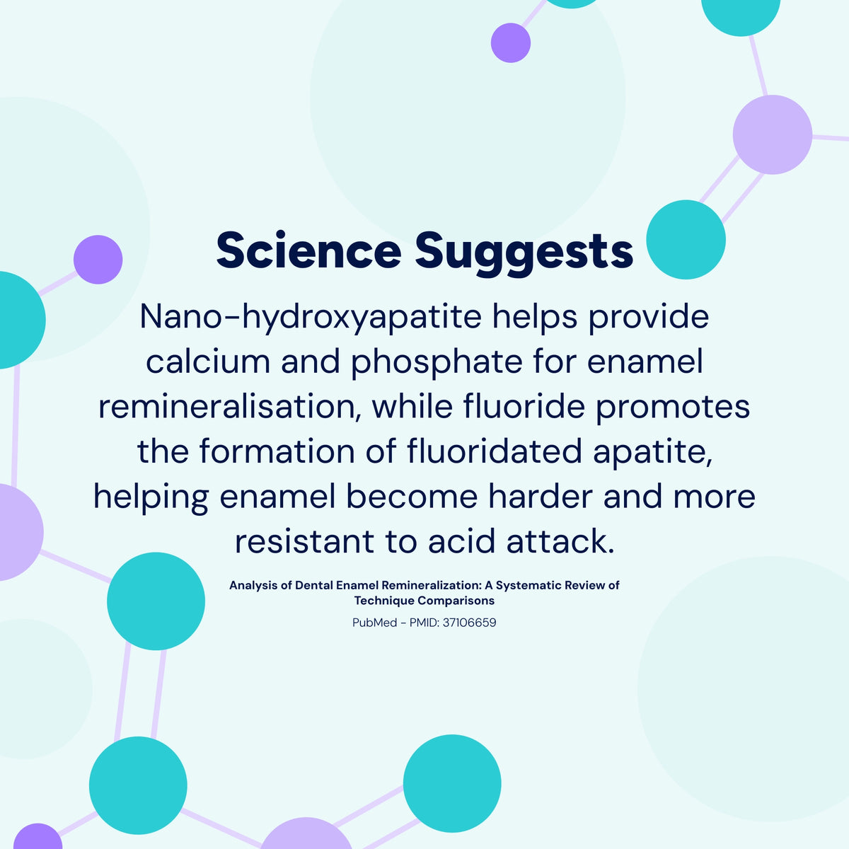 Science suggests nano-hydroxyapatite supports enamel remineralisation, while fluoride helps form harder, more acid-resistant fluoridated apatite.