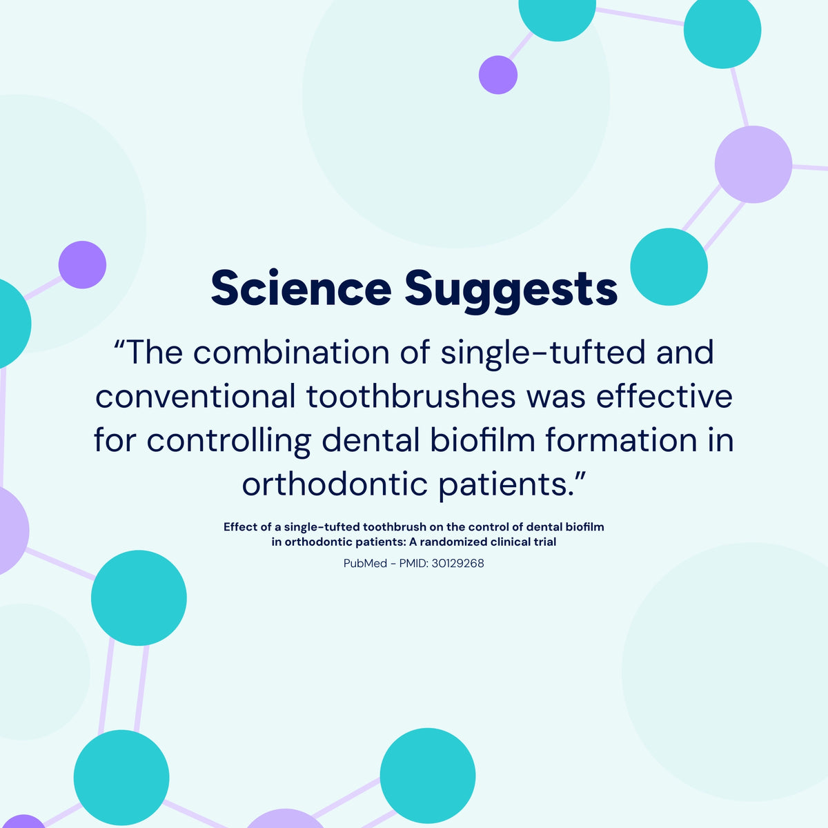 Science suggests that combining a conventional toothbrush with a single-tufted toothbrush can help control dental biofilm in people wearing braces.