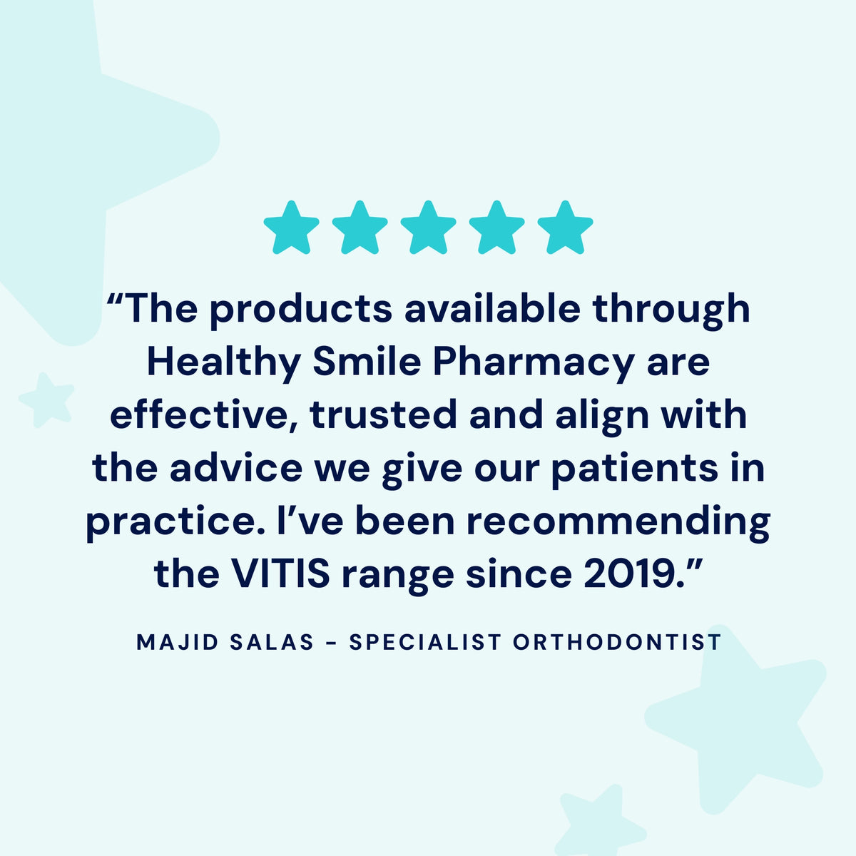 Specialist orthodontist Sanjay recommends Healthy Smile Pharmacy for trusted dental care products that help patients maintain their oral health at home.