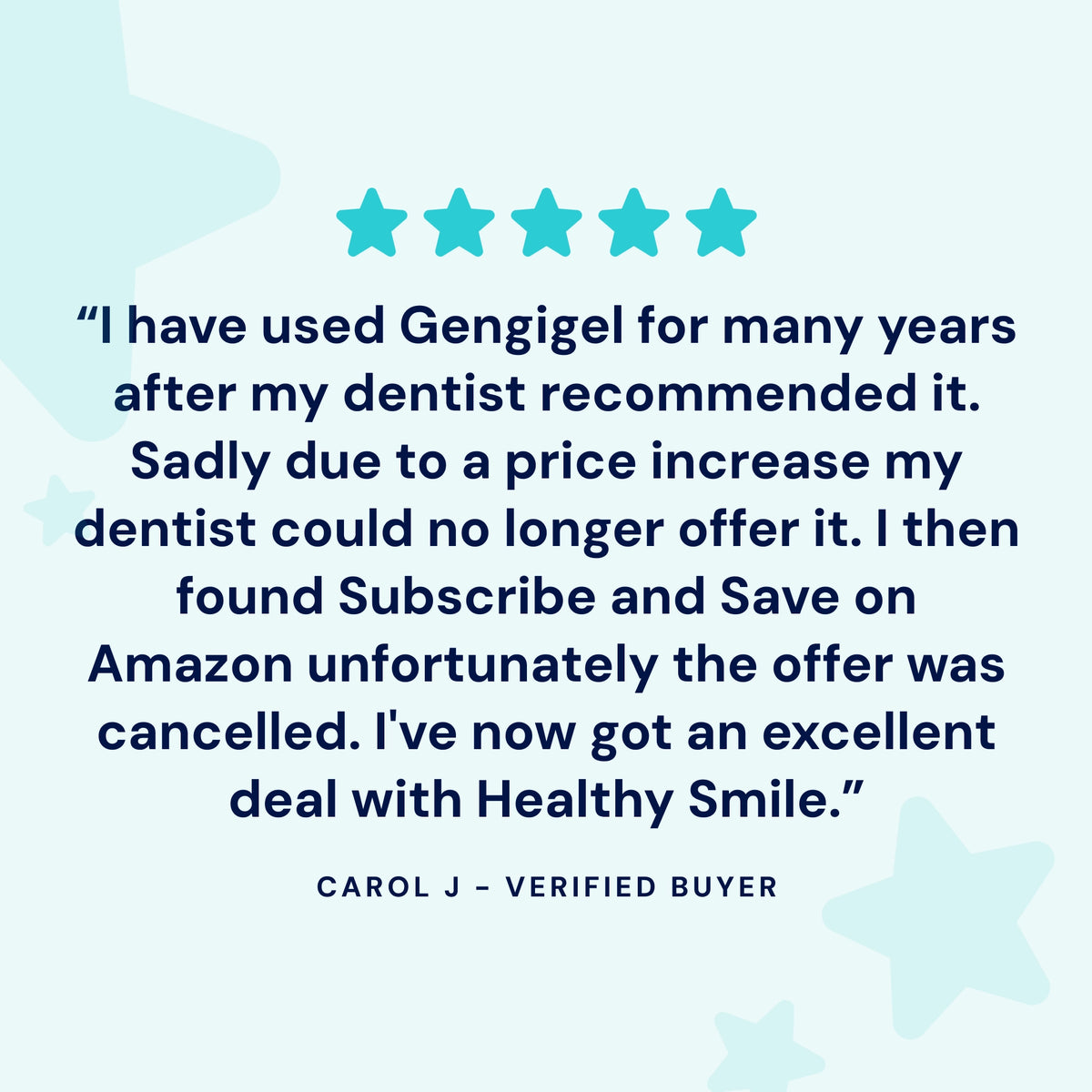 Customer review of the Gum Heal & Protect Kit: a long-term Gengigel user found an excellent-value alternative when their dentist could no longer offer it.